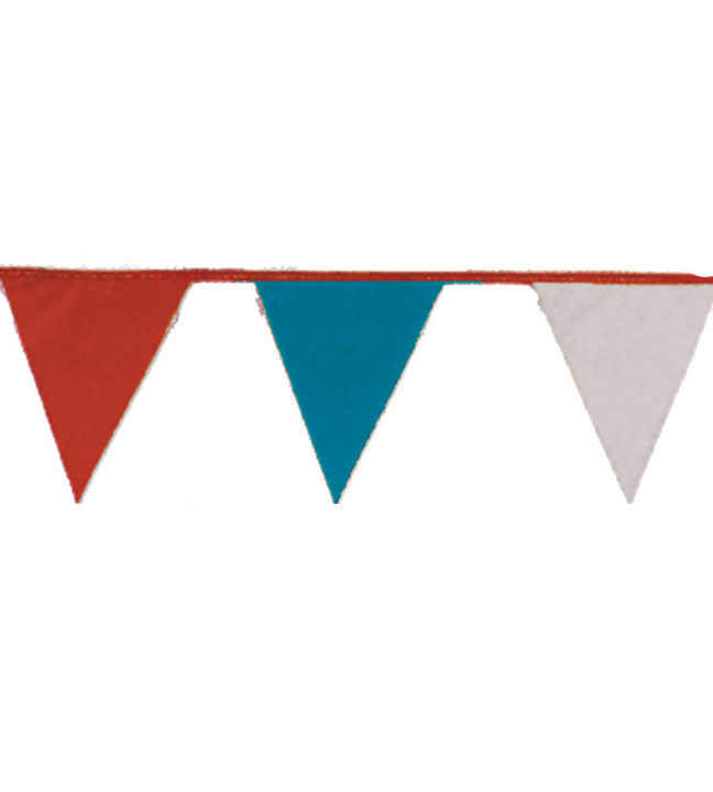 Red White Blue Plastic Triangle Pennants 105 Ft.L